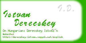 istvan derecskey business card